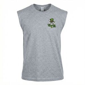 Augusta Shirt Men's Gray 3XL (PART IRISH ALL TROUBLE) left Skull chest Logo